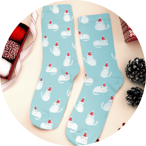 Holiday Cat Socks