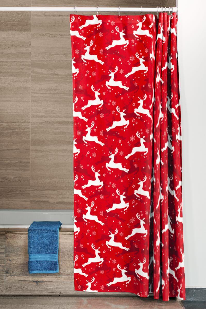 What Are Some Good Christmas-Themed Shower Curtain Ideas