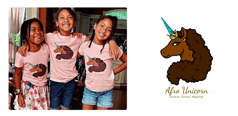 Entrepreneur @gotaprilshowers created the Afro Unicorn brand to