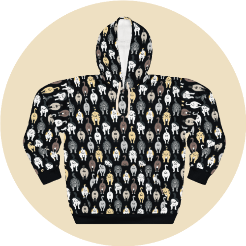 All over print online hoodie mockup