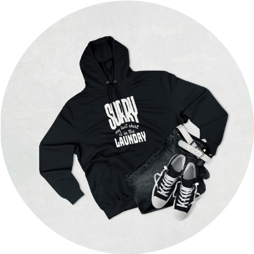 Black hoodie with discount design