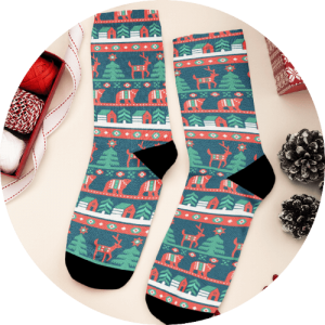 Custom Socks Custom Face Socks Custom Printed Socks Christmas Hat Socks Picture Socks Custom Photo Socks Personalized Christmas Socks
