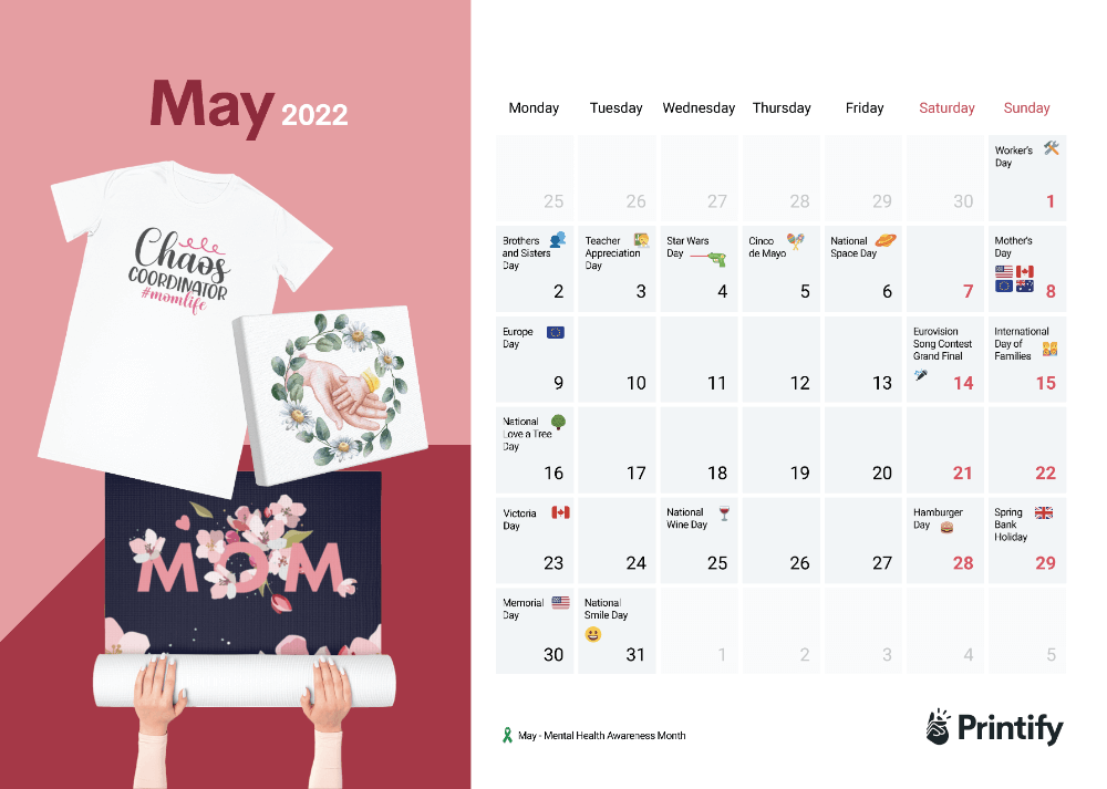 Ecommerce Calendar 2022 May