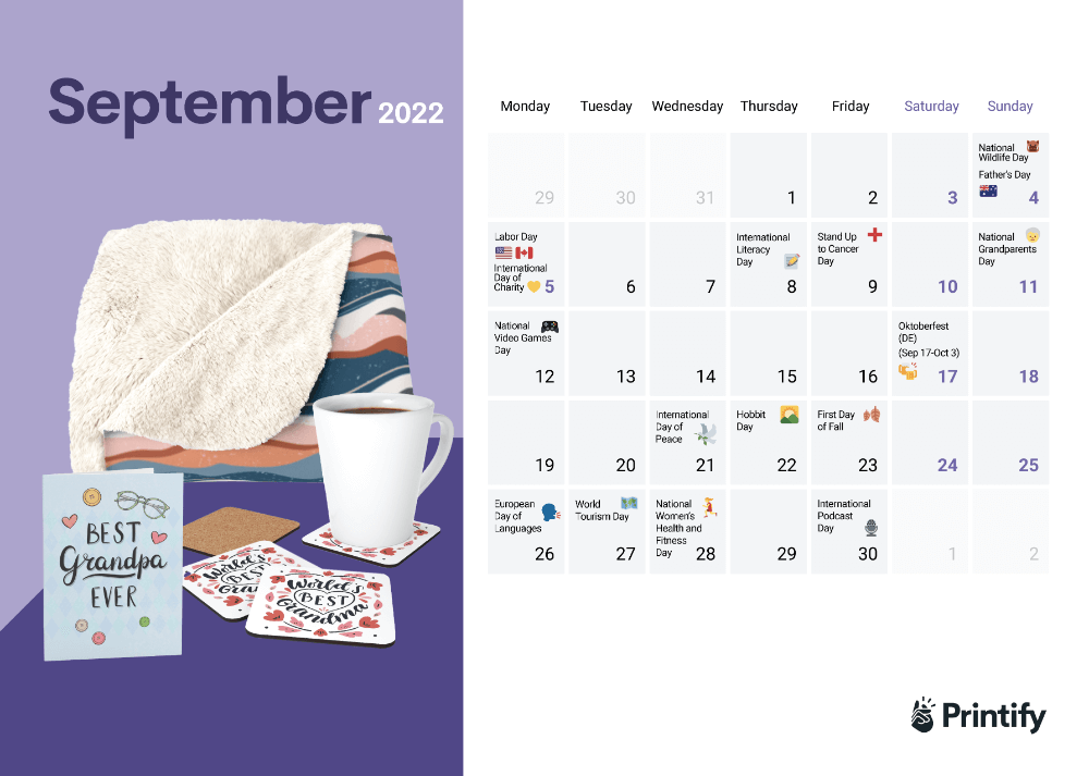 Ecommerce Calendar 2022 September