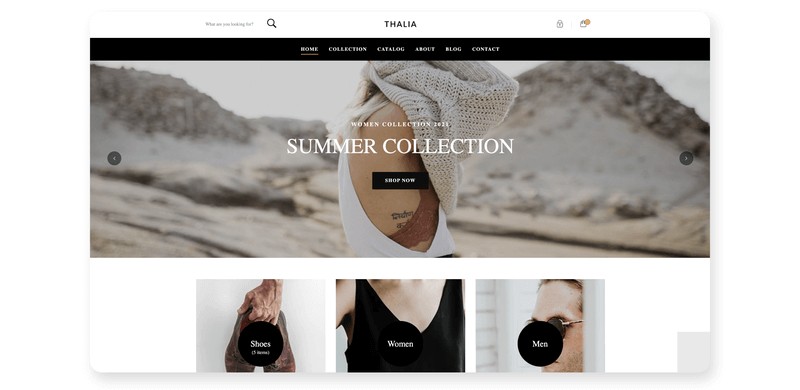 The Best Free Shopify Themes for Your Print-On-Demand Business - Thalia