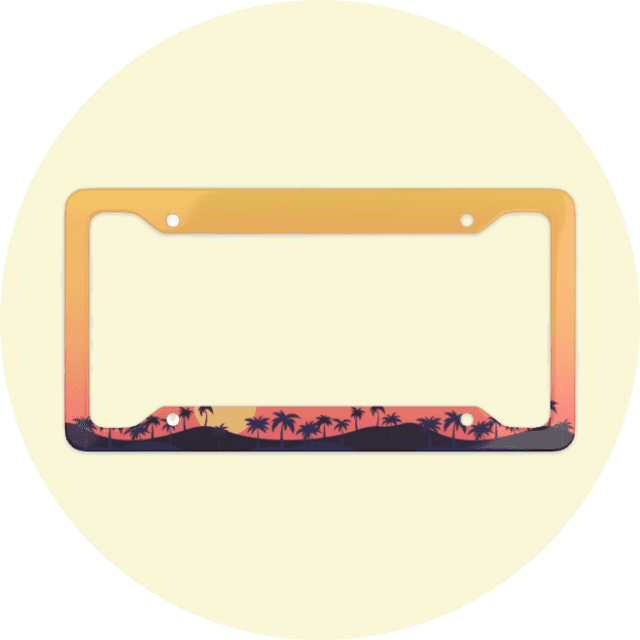 Custom License Plate Frame Printify