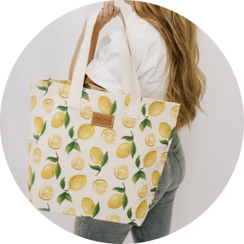 Custom Reusable Shopping Bags Food-Related Themes Design