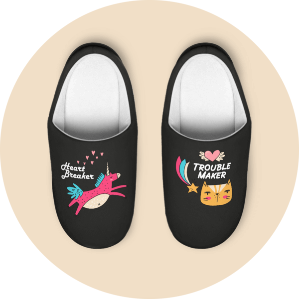 Personalized store bedroom slippers