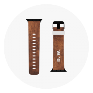 Brown Monogram Watch Band - Small Print