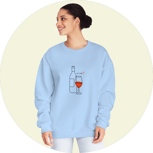 Custom Crewneck Sweatshirt Design Ideas - Minimalistic Drawings