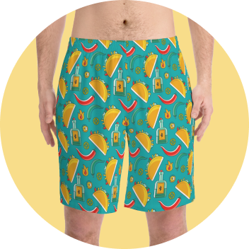 More Swimming Accessories From Printify - Men's Elastic Beach Shorts (AOP)