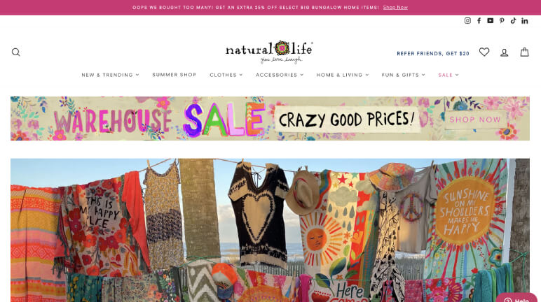 Amazing Shopify Fashion Stores - Natural Life