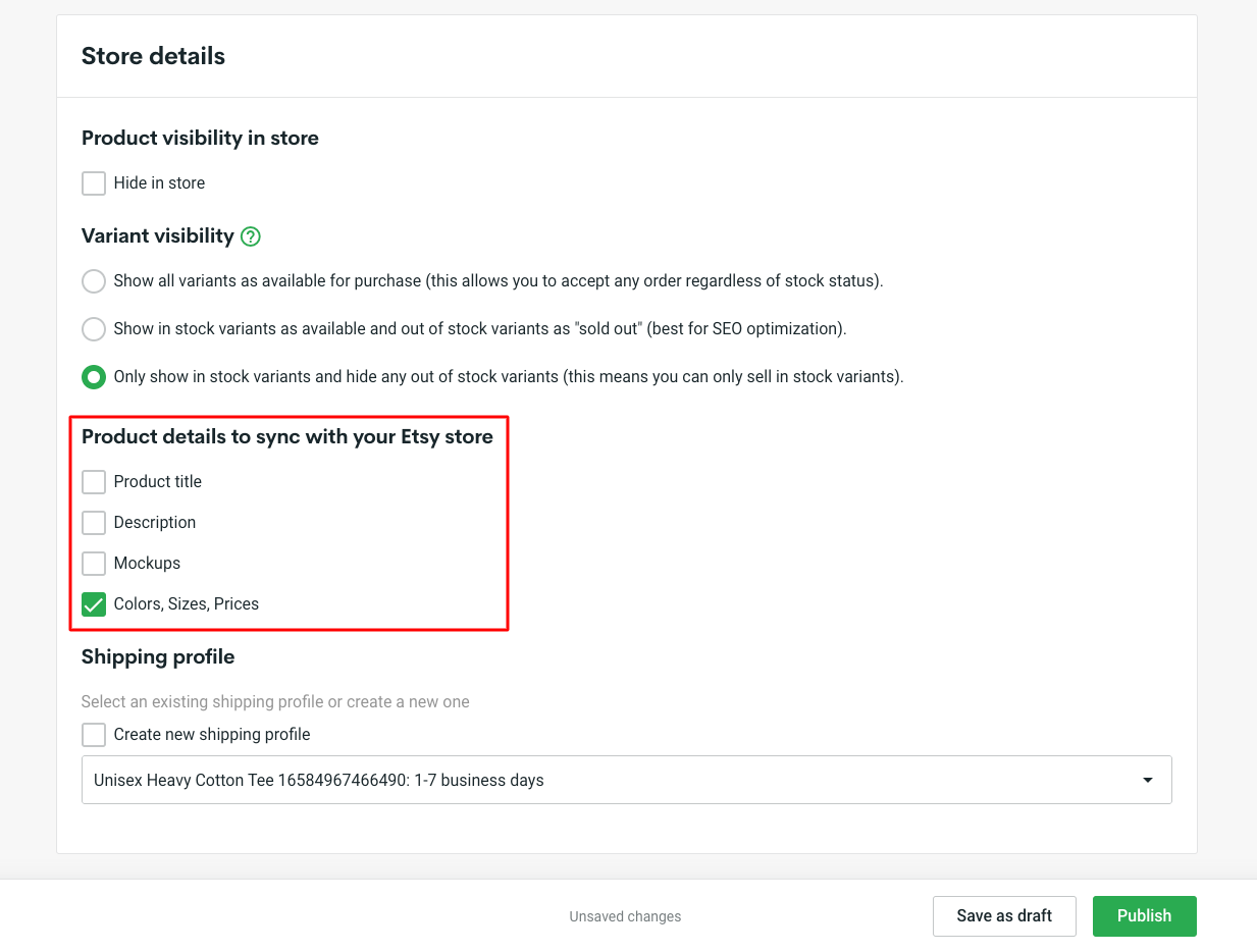 Bulk Program, Retail Default Category