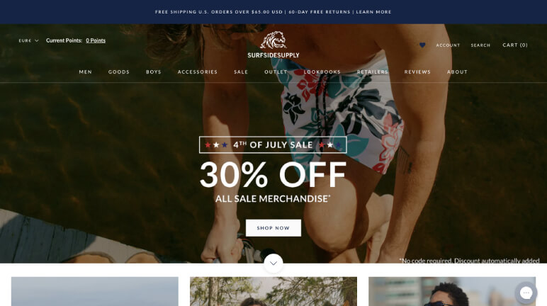 Start a Shopify T-Shirt Business Examples - Surfside Supply Co