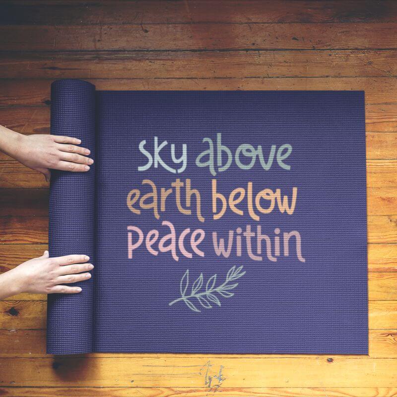 Make your own personalised yoga mat with custom designs using markers!