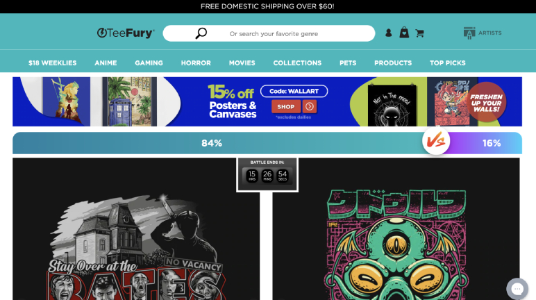 Successful Shopify T-Shirt Store - TeeFury