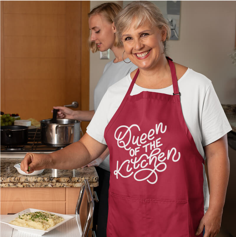 Personalized Christmas Baking Apron for Women Men - Chef Apron