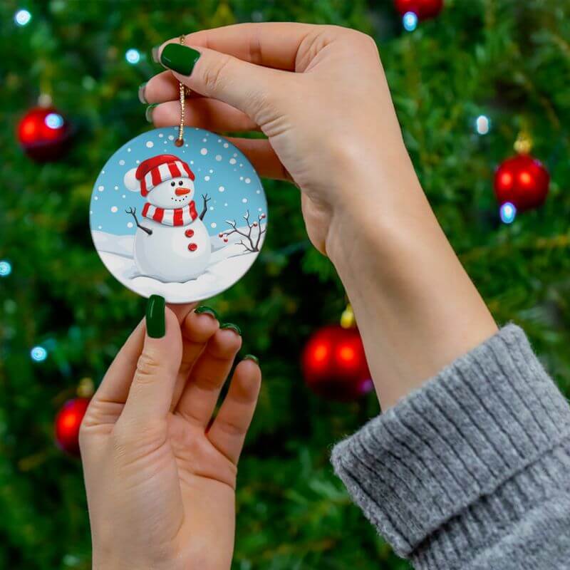 Gingerbread Ornaments, Round Plastic Ornaments, Christmas