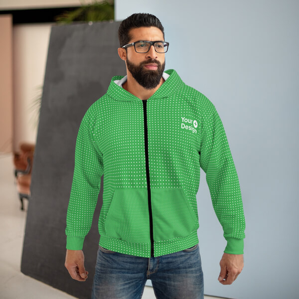 Custom Sublimation Hoodies & Sweatshirts - AOP Unisex Zip Hoodie