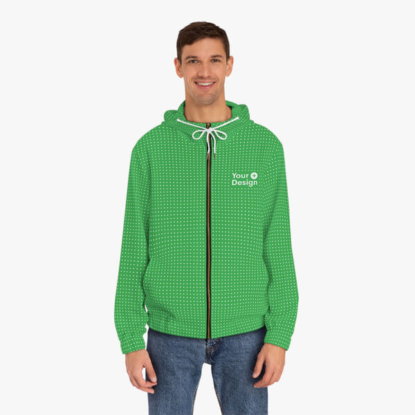 Custom Sublimation Hoodies & Sweatshirts - Men's Full-Zip AOP Hoodie