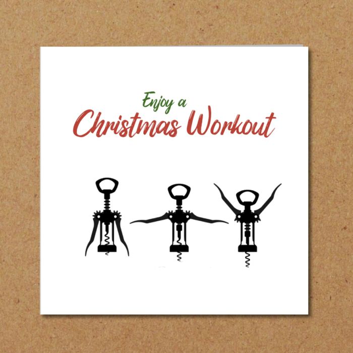 Funny Christmas Cards - Enjoy a Christmas Workout