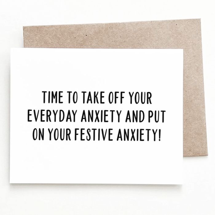 Funny Christmas Cards - Funny Anxiety Christmas Card