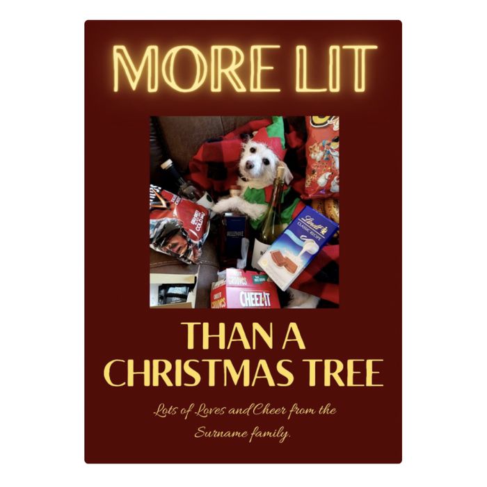 Funny Christmas Cards - More Lit Than a Christmas Tree