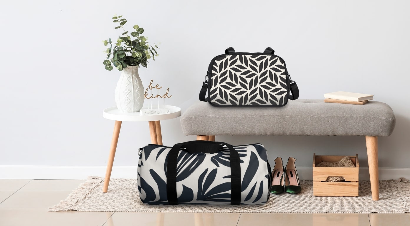 Printed hot sale duffle bags