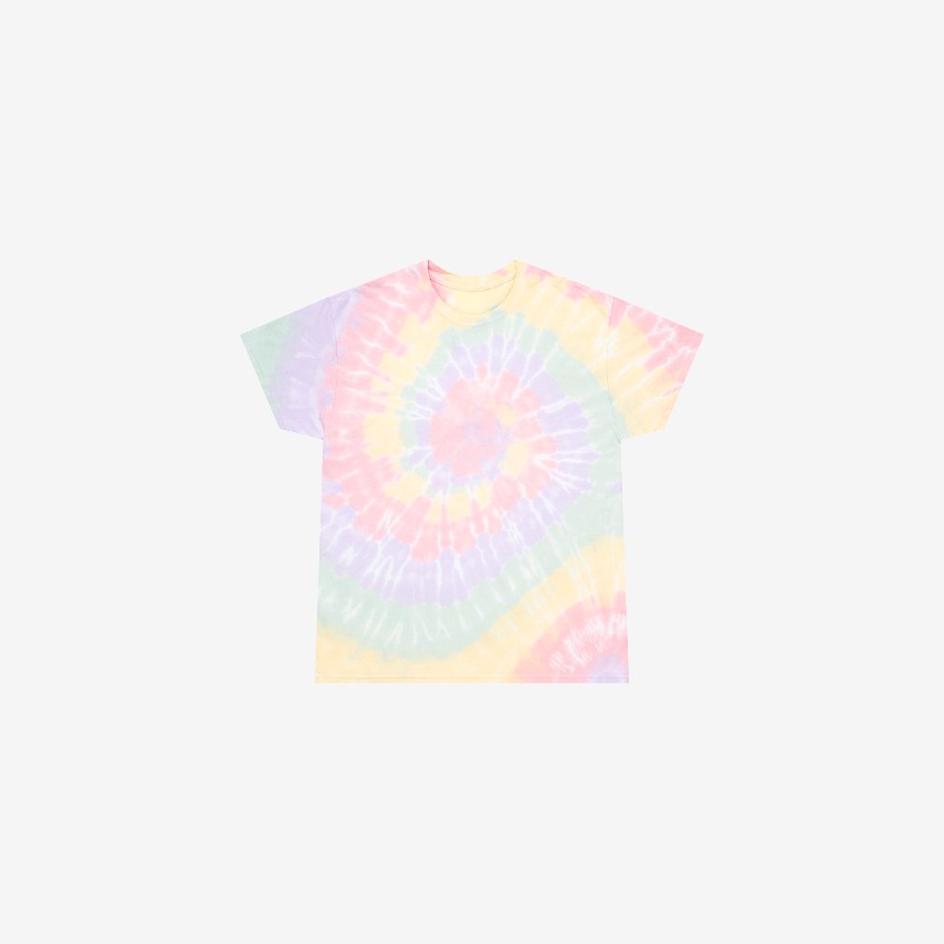 Tie-Dye Color Combos From Printify - Light Yellow, Purple, Green, and Pink