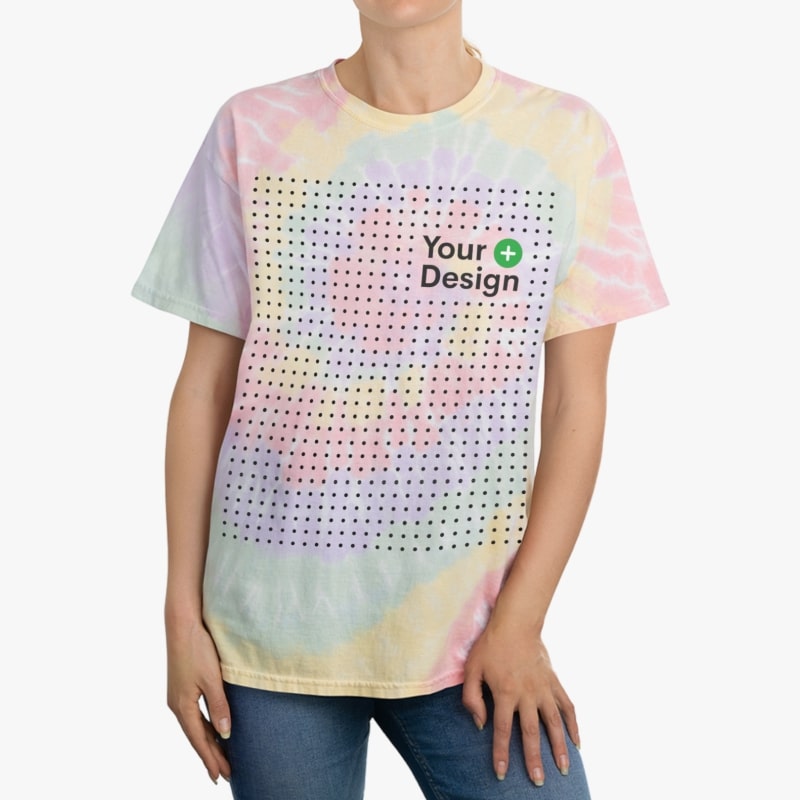 Printify Sleepy Keyboard Tie-Dye Shirt Minty / L