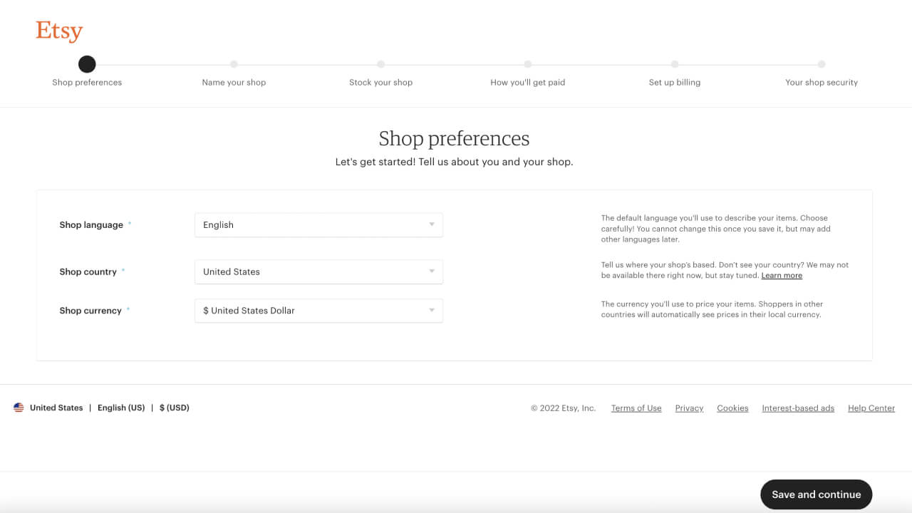 How to Start an Etsy Shop - Shop Preferences
