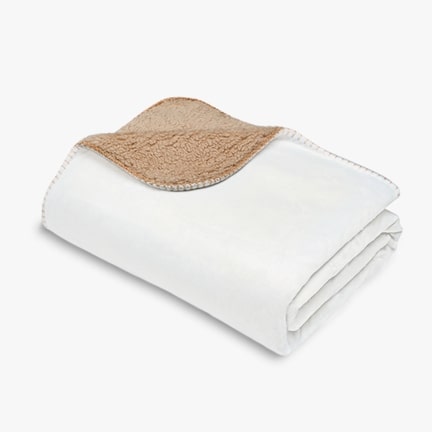 Sherpa Blanket, Two Colors - Folded