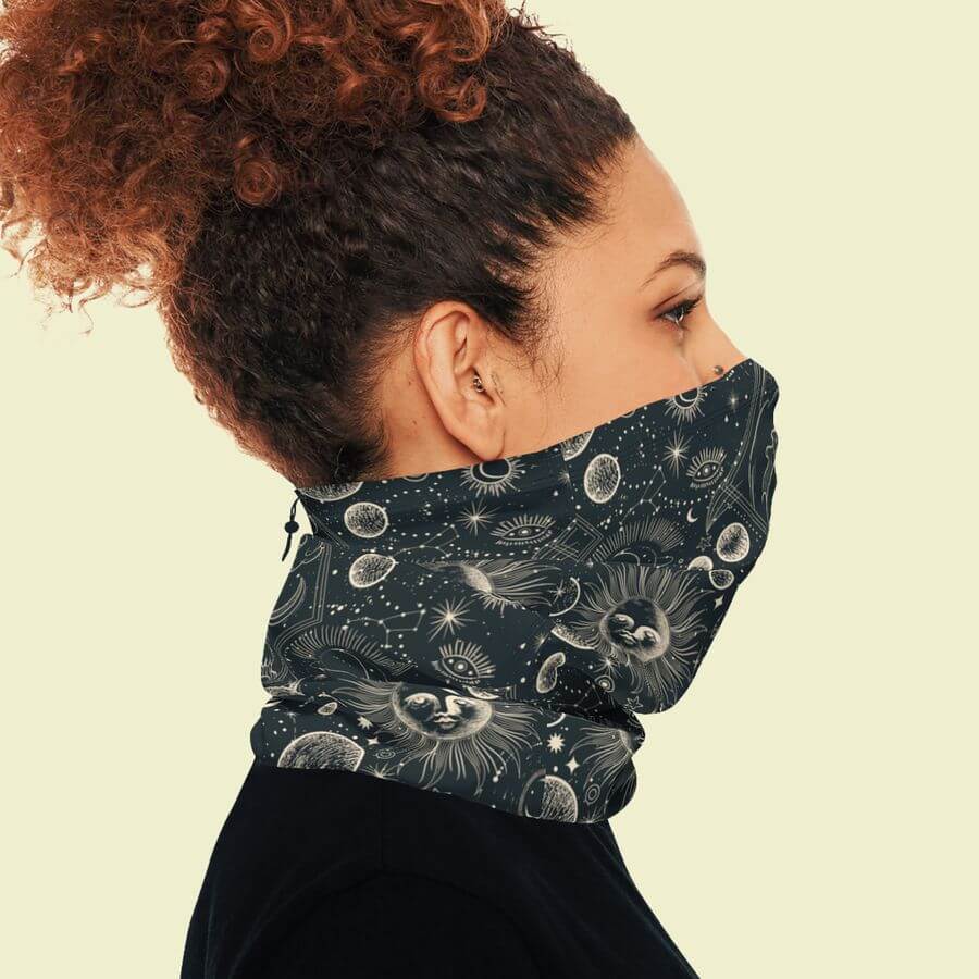 Customise Neck Scarf. Printed Neck Warmer Tube Scarf Snood