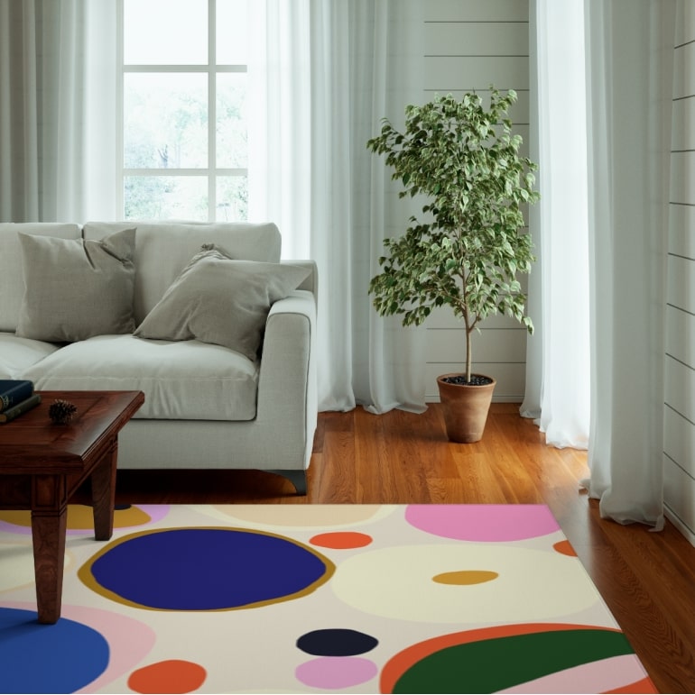 Custom Carpet Decal & Stickers - Durable Rug Graphics