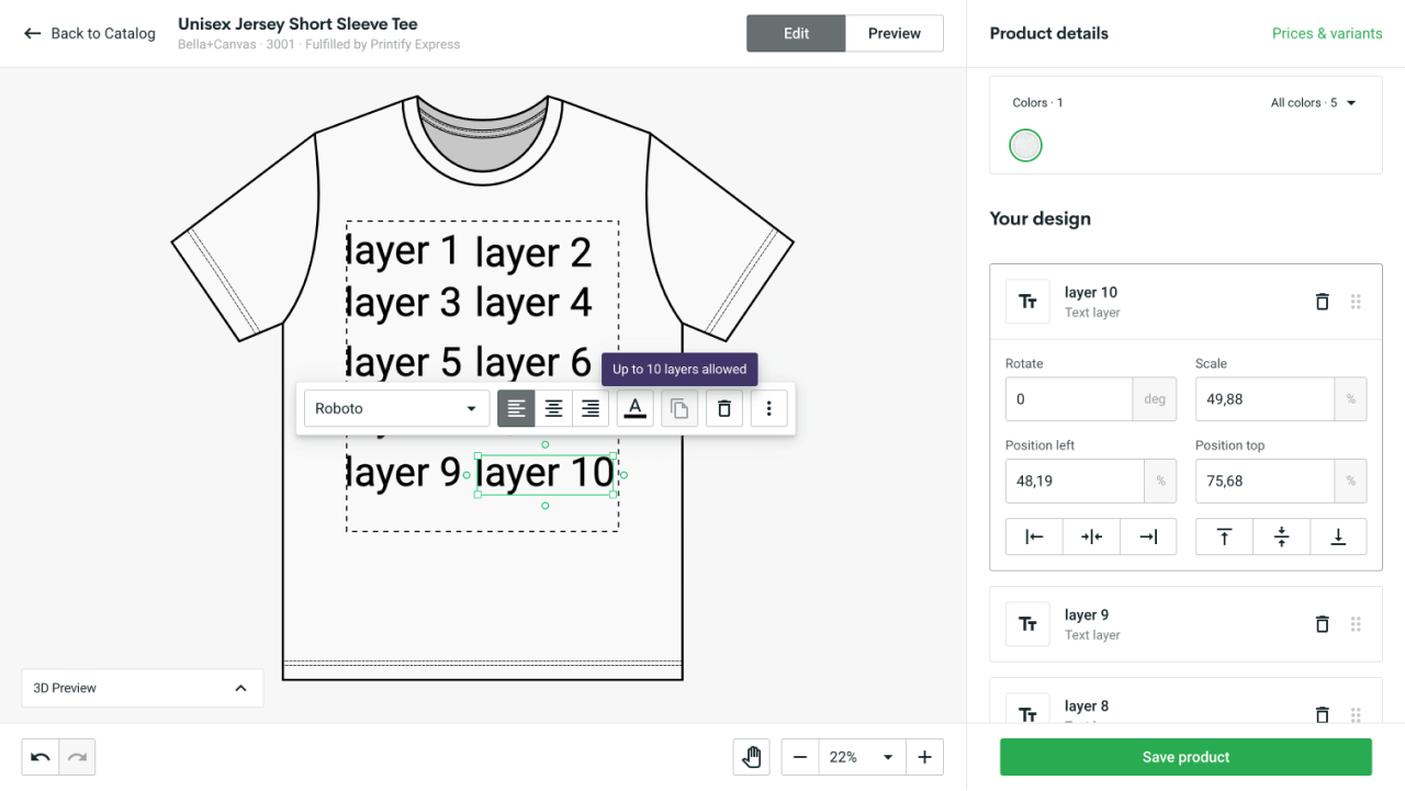 Printify Mockup Generator Features - Reduced Layer Limitations