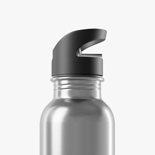 Custom water bottle with vacuum insulation.