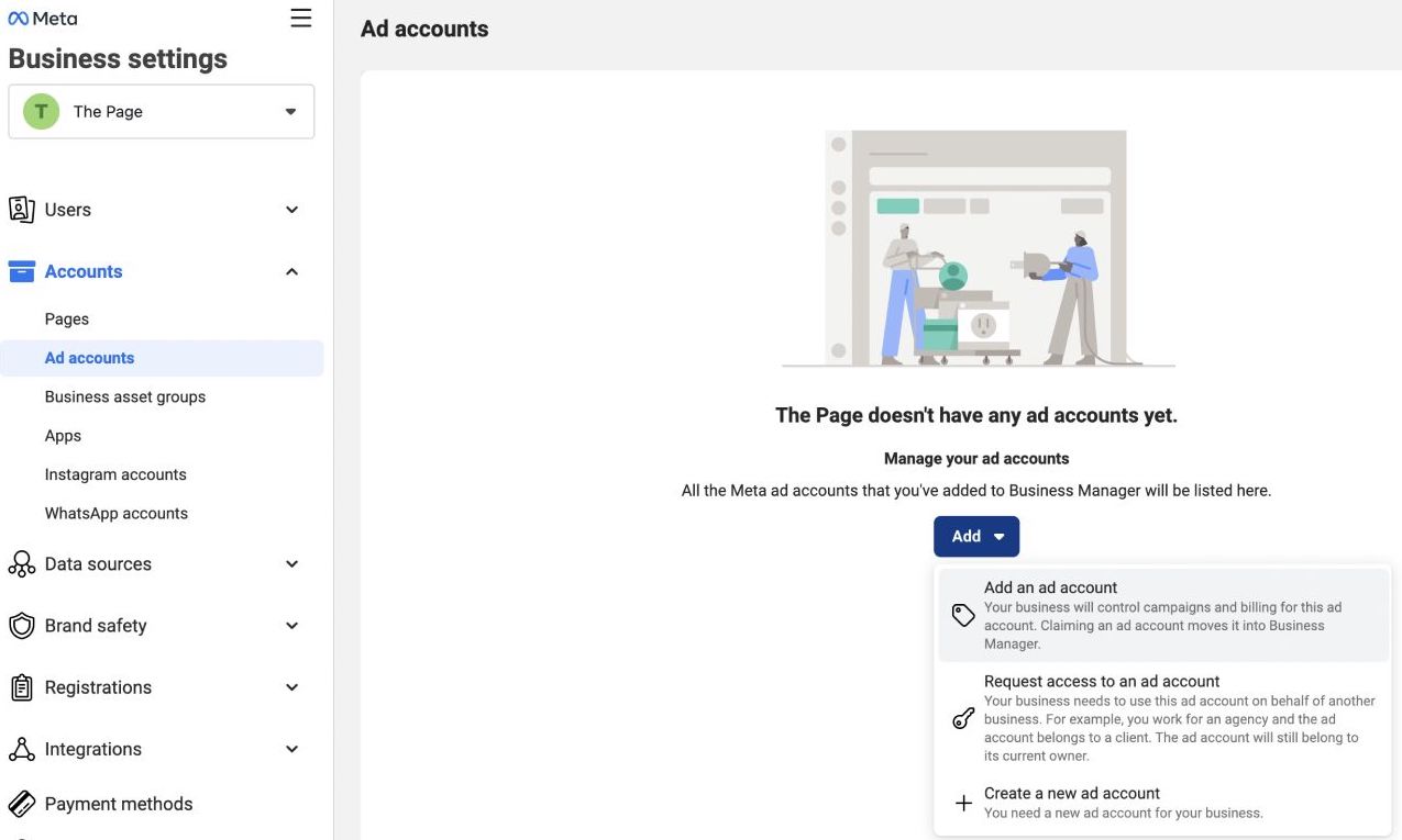 Facebook Business Account - Add ad accounts
