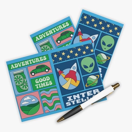 <a href="https://printify.com/app/products/666/generic-brand/greeting-cards-5-pack" target="_blank" rel="noopener"><span style="font-weight: 400; color: #17262b; font-size:16px">Semi-Glossy Finish Greeting Cards (5 pcs)</span></a>