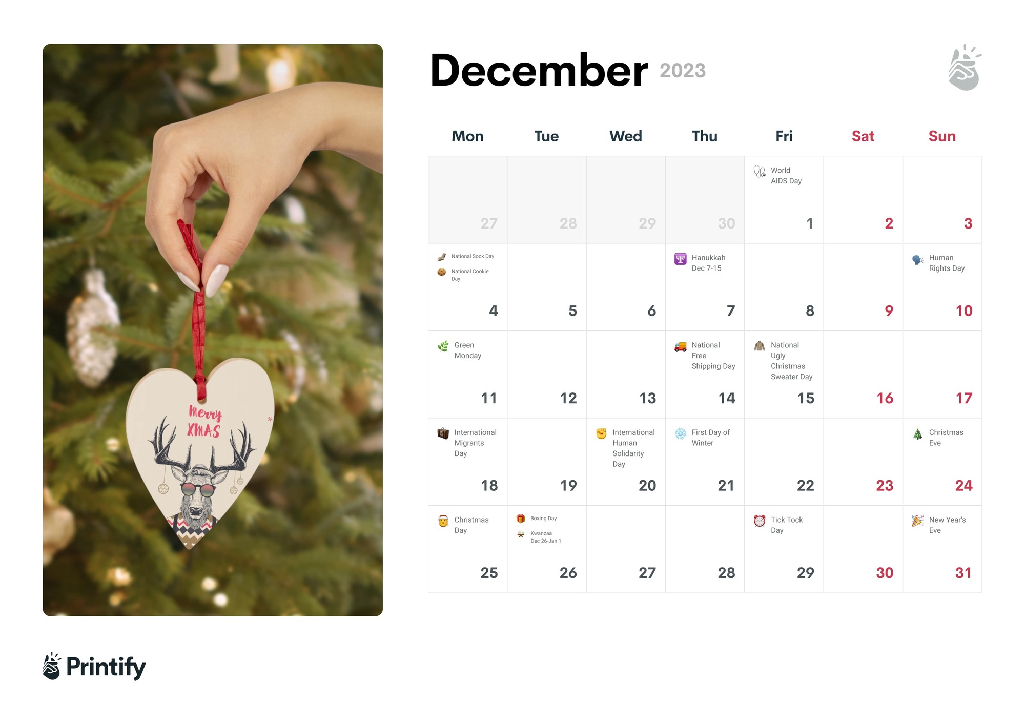 Marketing Calendar 2022 - December
