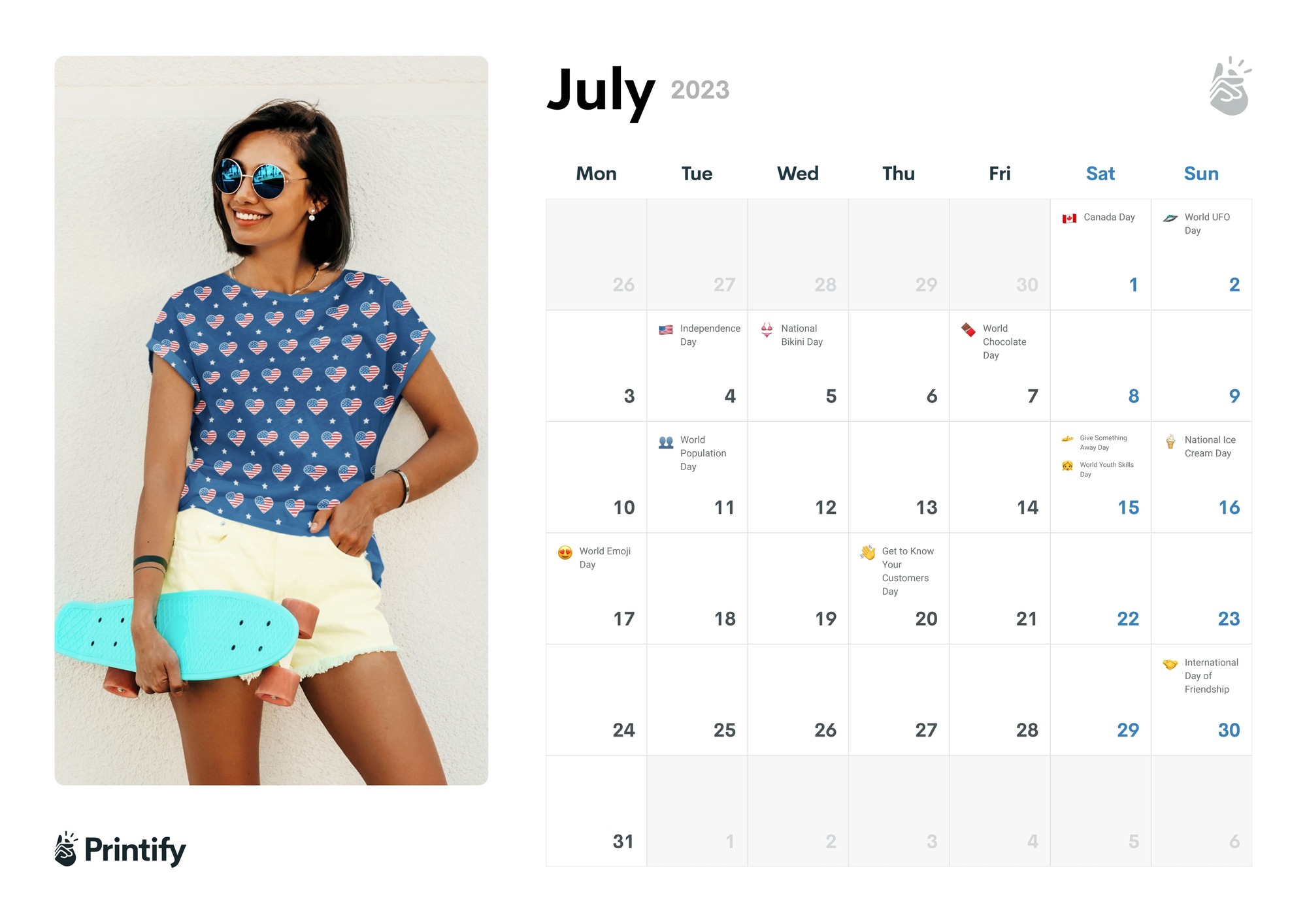 Marketing Calendar 2022 - July