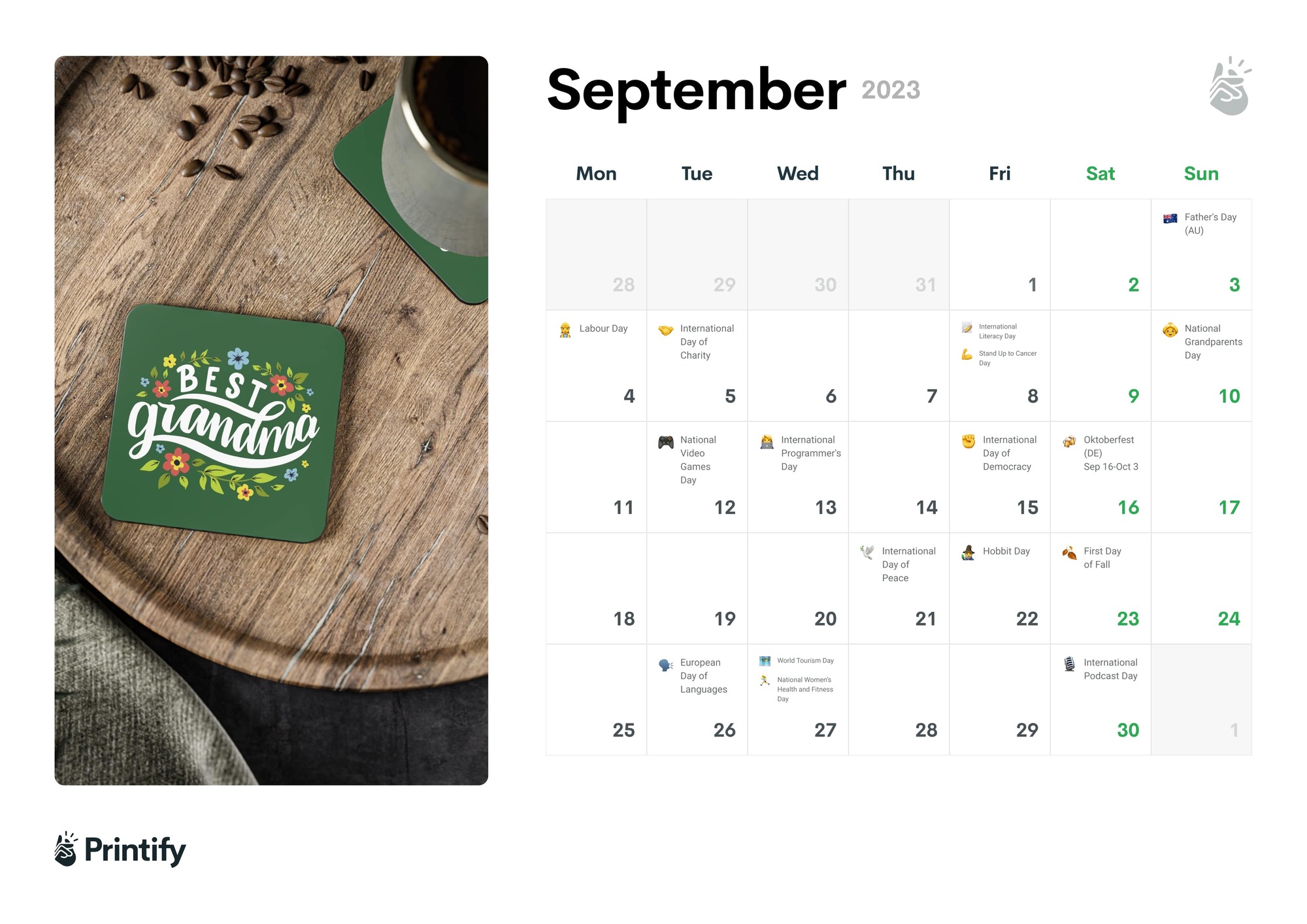 Marketing Calendar 2022 - September