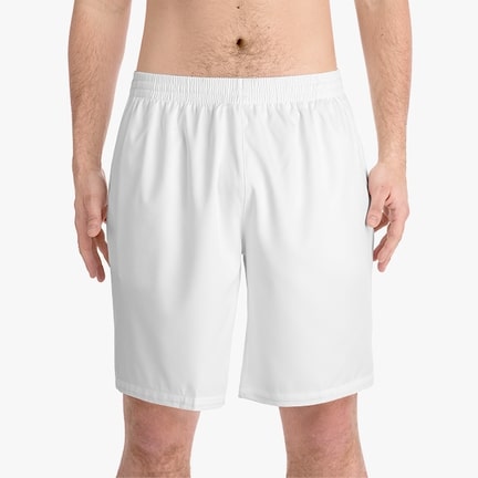 Men's Elastic Beach Shorts (AOP) - Front