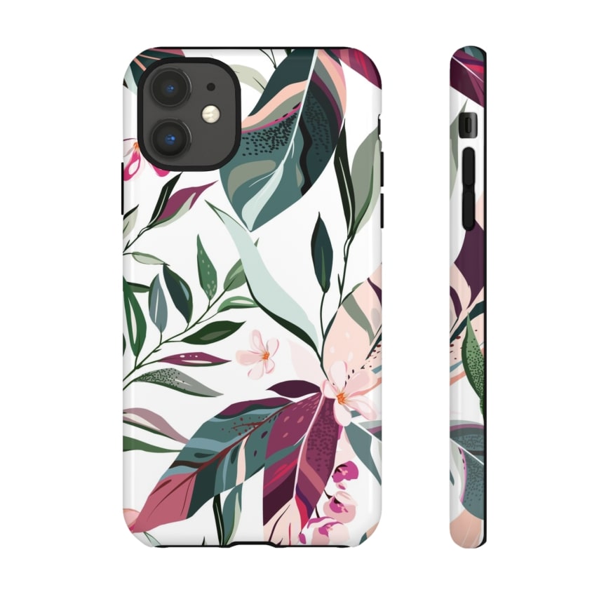 A phone case with a floral design on it.