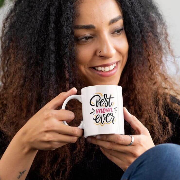 You're The Best Mum Ever, Personalized Accent Mug, Mother's Day