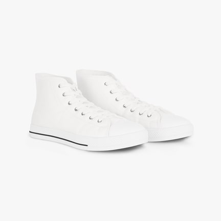 Men's High Top Sneakers - White