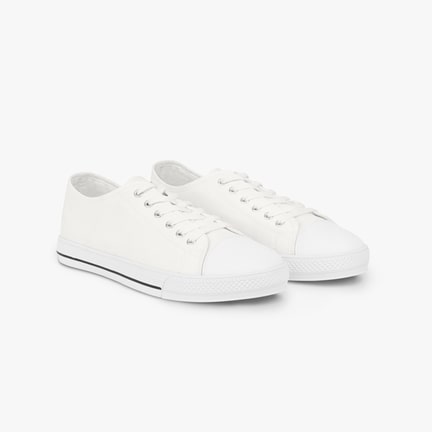 Men's Low Top Sneakers - White