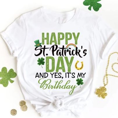 St. Patrick's Day Birthday Shirt - Etsy_CrystaItems