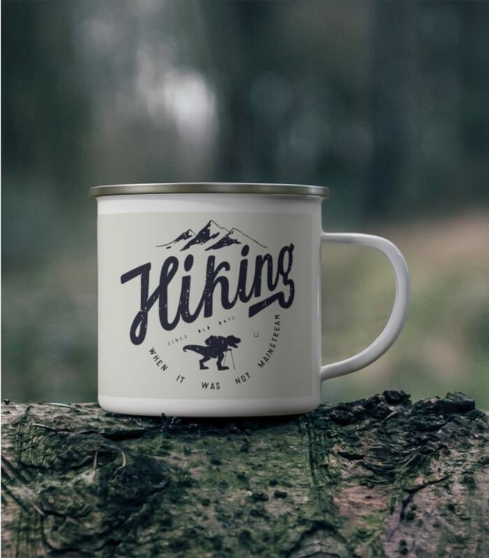 Custom Camping Mug with Personalized Artwork from Your Travel Photo