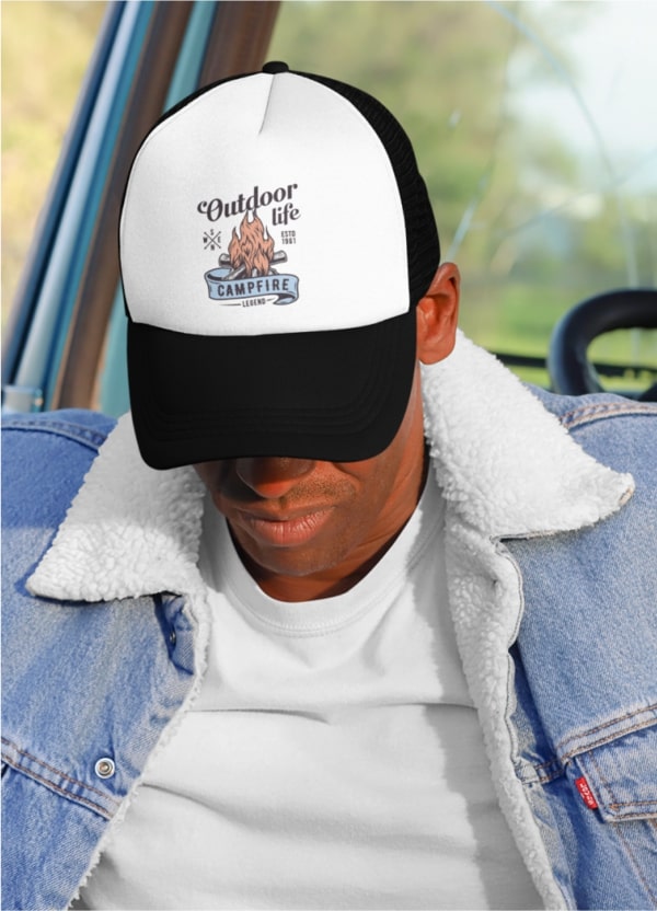 White Trucker Hats for Men for sale