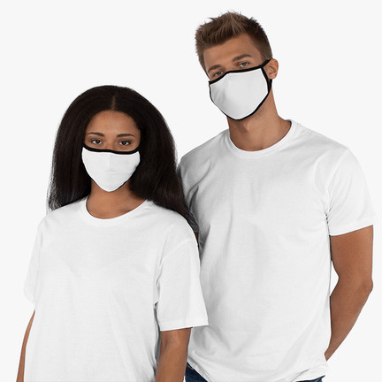 Fitted Polyester Face Mask Blank